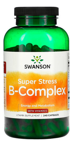 Swanson Complex B Con Vitamina C, 240 Cápsulas, Sabor N/a