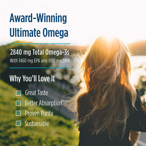 Ultimate Omega 3 Líquido Sabor Limón 2840 Mg 237 Ml - Nordic Naturals