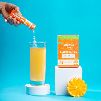 Amazing Care - 12x Electrolitos Bebida Hidratante Naranja