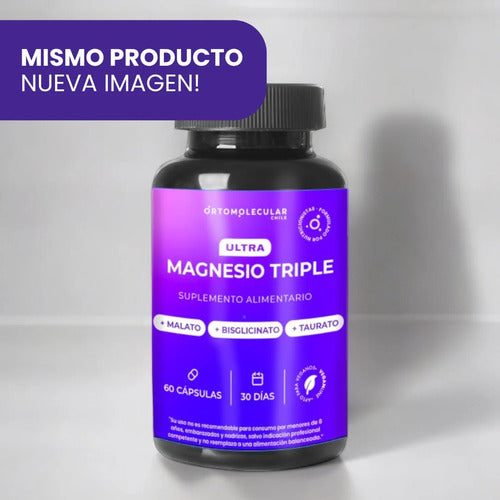 Ortomolecular- Ultra Magnesio Triple 60 Cápsulas