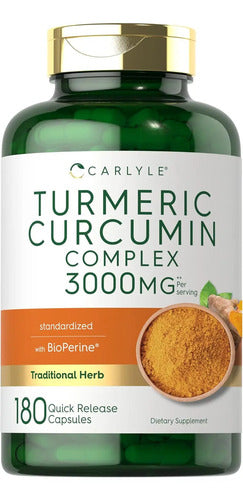 Carlyle - Suplemento Curcumina De Cúrcuma 3000mg 180 Cáps N/a