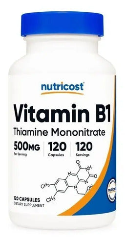 Potente Vitam B1 500 M G Nutricost 120 Tablet Sin Sabor