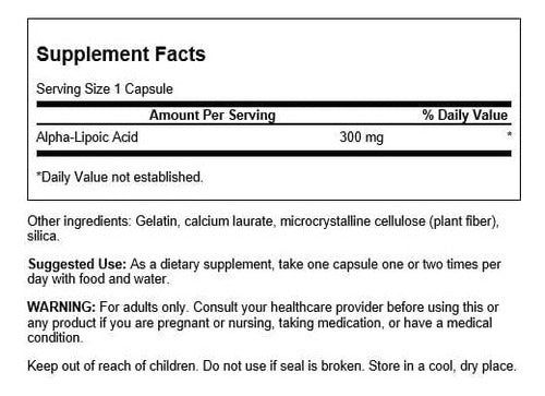Swanson- Acido Alfa Lipoico 300 Mg 60 Capsulas