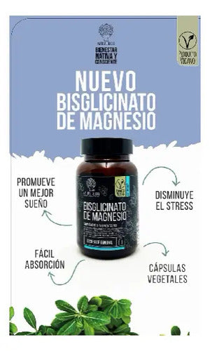 Natural Telchi - Magnesio Bisglicinato 500mg 60 Capsulas