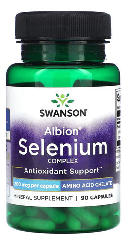 Swanson Selenio Albion Complex 200 Mcg 90 Caps, Antioxidante