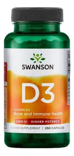 Swanson- Vitamina D3 2000ui 250 Sofgel Sin Sabor
