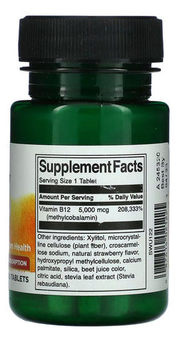 Swanson- B12 Sublingual Methylcobalamina 5.000mcg 60capsulas