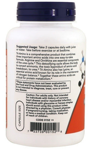 Now - Tri-amino 120 Cap (l-arginina, L-ornitina, L-lysina)