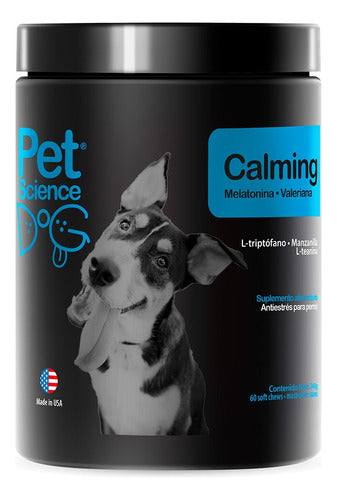 Petscience - Dog Calming 240g,60 Tabletas Masticables Suaves