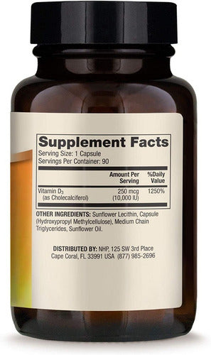 Dr. Mercola, D3 Liposomal, 10.000 Ui 90 Cáps (3 Meses)