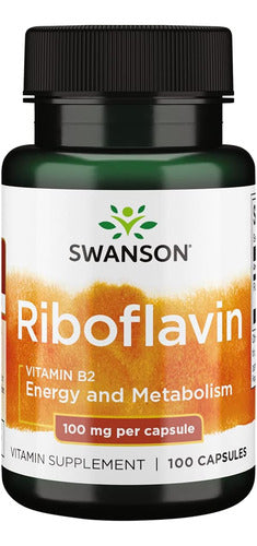 Swanson-  Vitamina B2 (riboflavina) 100mg 100 Capsulas