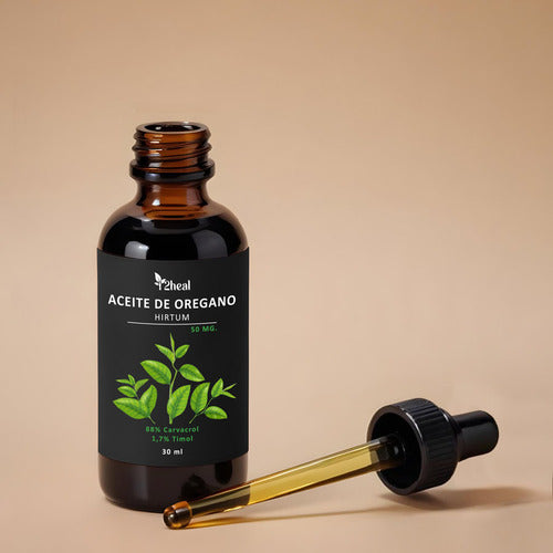 2heal - Aceite De Orégano Carvacrol Y Timol  Vegano 30 Ml