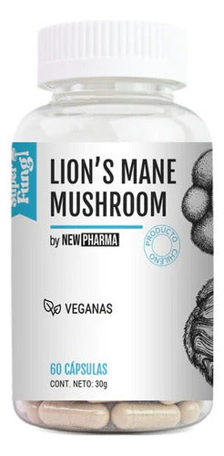 New Pharma Melena De Leon En Capsulas Veganas Adaptogeno Sabor Sin Sabor