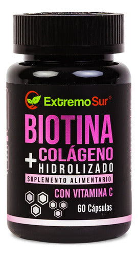 Extremo Sur- Biotina + Colágeno Hidrolizado 60 Cápsulas