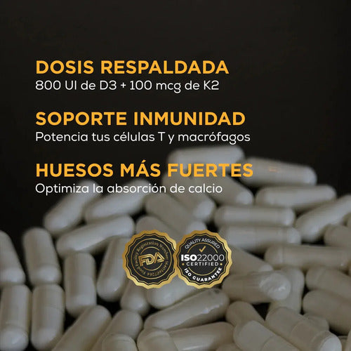 Strive  Nutrition- Vitamina D3 + K2 60 capsulas 