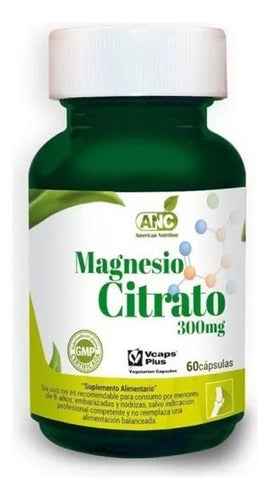 ANC- Magnesio Citrato 300 Miligramos X 60 Cápsulas 