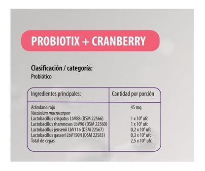 Newscience Probiotix Cranberry (infeccion Urinaria) 30 Caps
