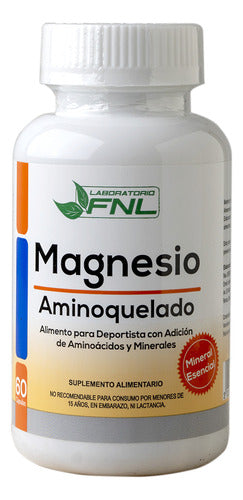 Magnesio Quelado (aminoquelado) Mayor Absorción 60 Caps