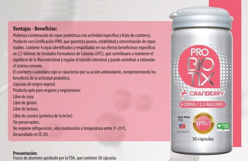 Newscience Probiotix Cranberry (infeccion Urinaria) 30 Caps