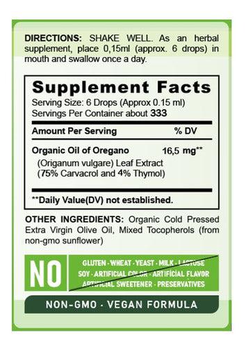 Magmagen- Aceite De Orégano Carvacrol Y Timol Vegano 60 Mililitros
