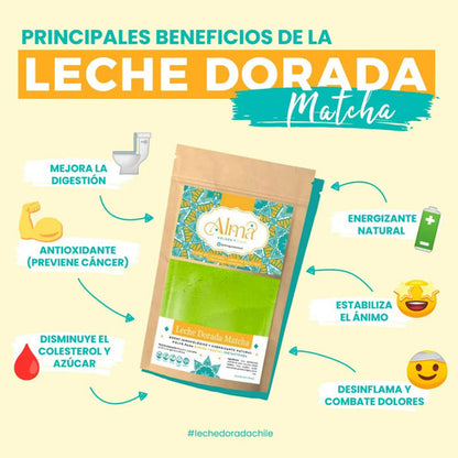 Alma Golden Food- Goldenmilk Matcha 180gramos