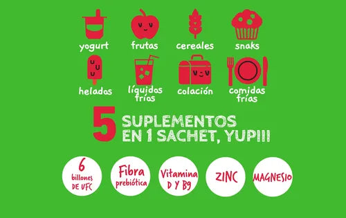 Nup Kids- Pylori Off  Probióticos + Vit D + Prebióticos 30 Sachets 