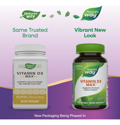 Natures Way - Vitamina D3 Max 5000ui 240 Capsulas N/a