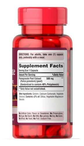 Puritans Pride- Extracto De Granada Antioxidantes 60caps Natural
