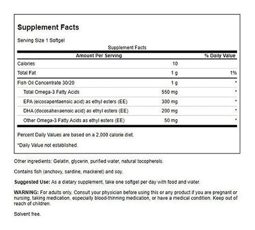 Swanson - Super Epa Omega 3, Epa = 300, Dha =200 (100 Caps)