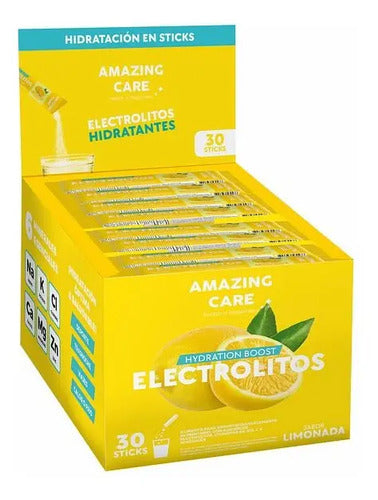 Amazin Care- Electrolitos Caja Display 30 Sticks Sin Azucar