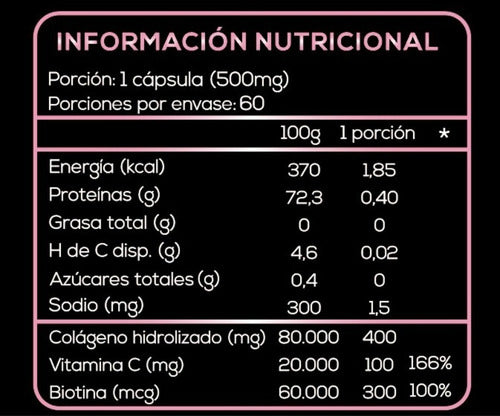 Extremo Sur- Biotina + Colágeno Hidrolizado 60 Cápsulas