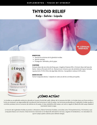 Touch Of Synergy-tiroide Relief (kelp, Salvia, Lúpulo) 90cap
