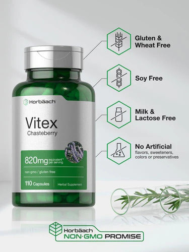 Horbaach- Vitex Chastaberry 110caps Equilibrio Hormonal Ninguno