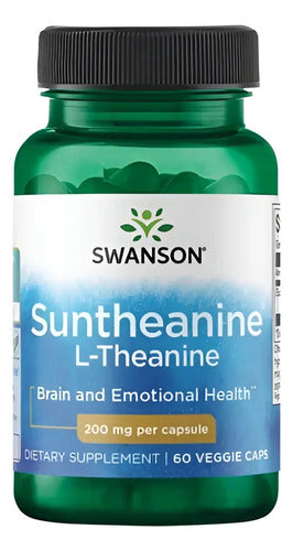 Swanson - Suntheanine L-teanina 200mg 60 Cápsulas Sin Sabor