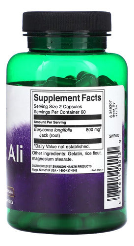 Swanson- Tongkat Ali 400mg 120 Cápsulas