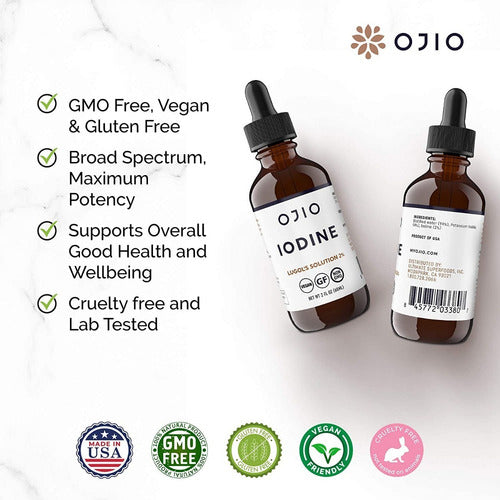 Ojio Solución De Yodo Lugol - Apoyo Tiroideo- 30 Ml