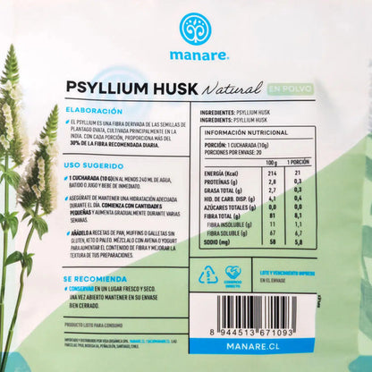 Manare- Psyllium Husk 200 gramos