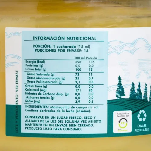 Manare- Ghee Mantequilla Clarificada 210ml