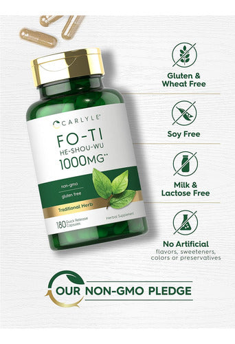 Carlyle - Fo-ti 1000mg 180 Caps Liberación Rápida