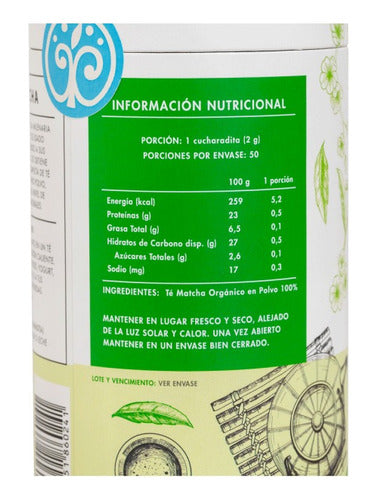 Manare- Té De Matcha Orgánico 100 gramos