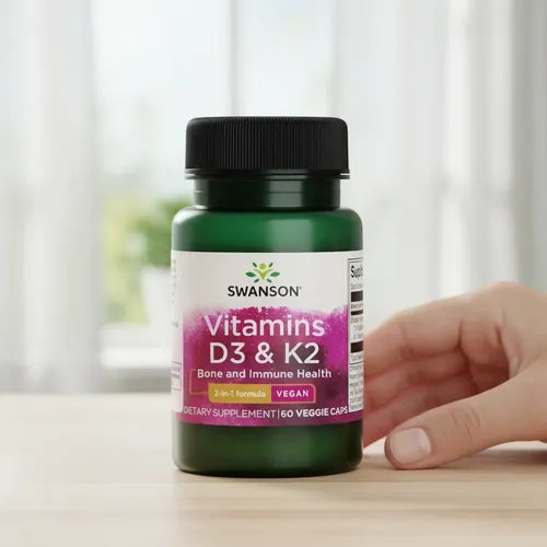 Swanson-  Vitamina D3-k2 5000UI 60 Cápsulas