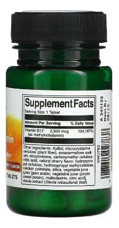 Swanson- B12 Methylcobalamin 2500mcg 60 Tabletas