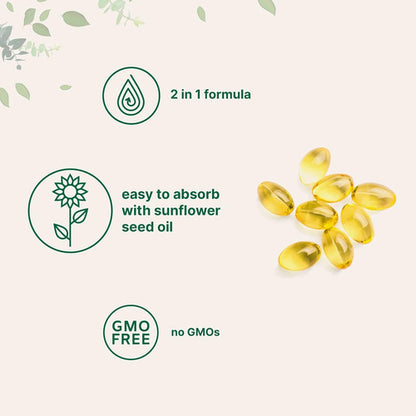 Microingredientes - D3 + K2 5000ui 300 Capsulas