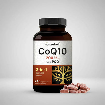 Suplemento Naturebell Coq10 Ubiquinona De 200 Mg Con Pqq 240 Sin Sabor