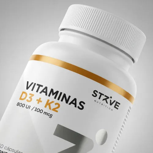 Strive  Nutrition- Vitamina D3 + K2 60 capsulas 