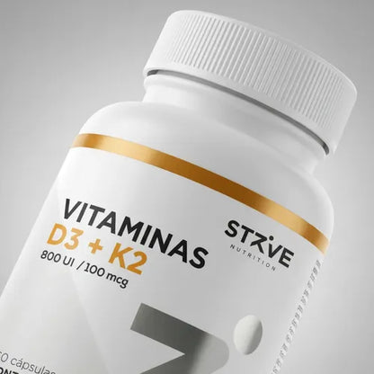 Strive  Nutrition- Vitamina D3 + K2 60 capsulas 
