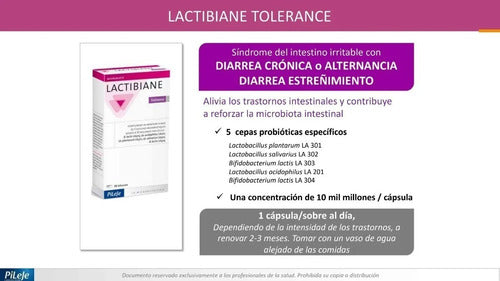 Pileje- Lactibiane Tolerence 30 Cápsulas