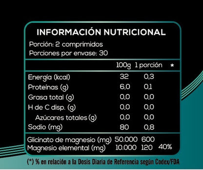 Extremo Sur- Magnesio Glicinato 300 Miligramos 60 Comprimidos