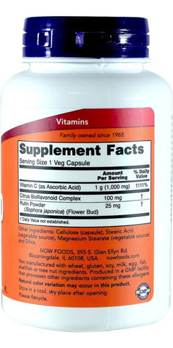 Now - Vitamina-c-1000 Con 100 Mg Bioflavonoides 100 Caps