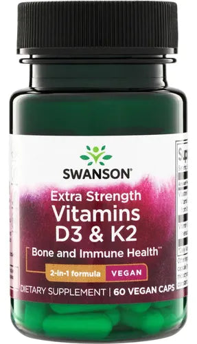 Swanson-  Vitamina D3-k2 5000UI 60 Cápsulas